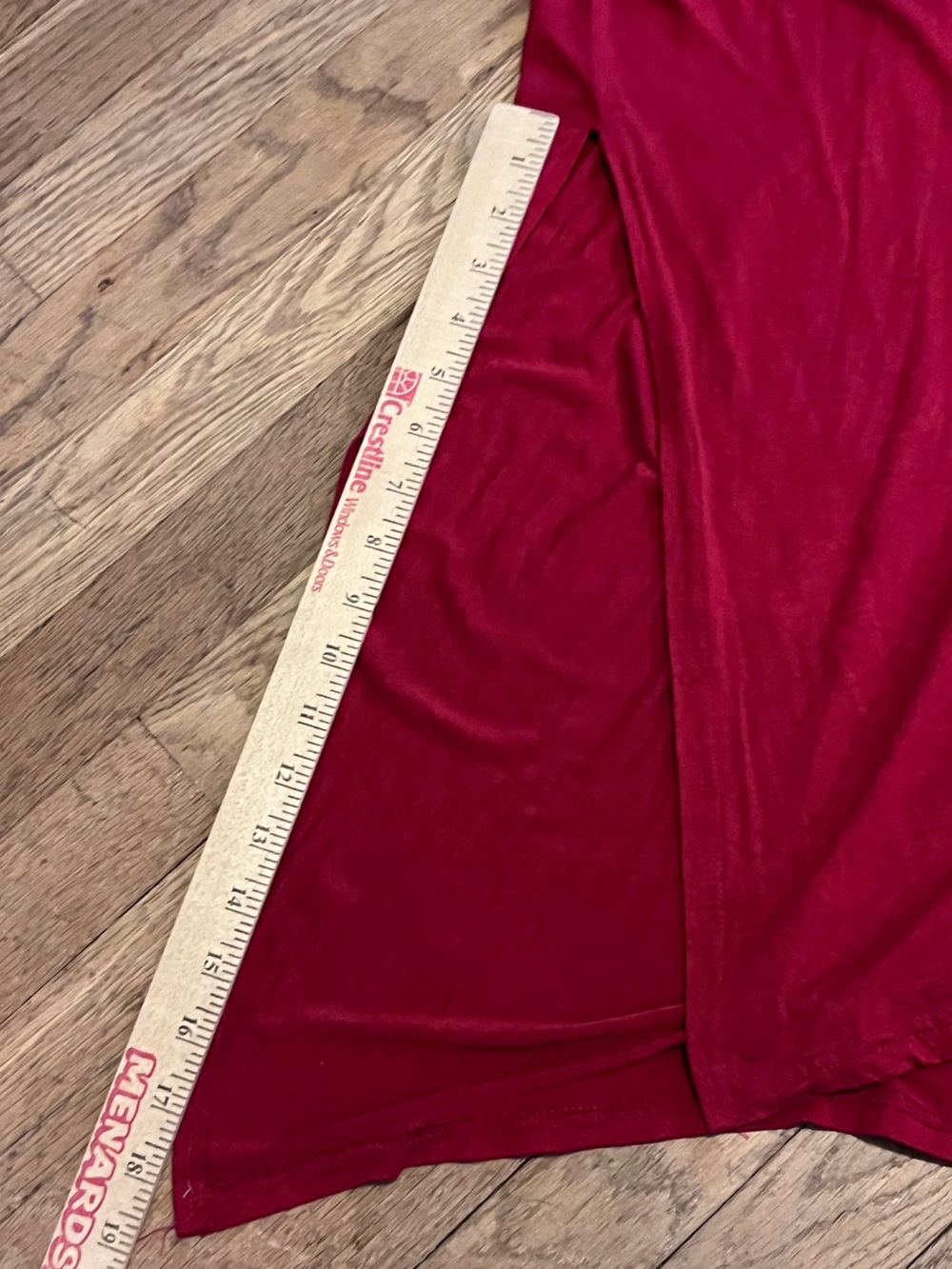 Free People Red* Big Dipper Tee Oversized Slouchy Long Sleeve Tunic Mini Slits - Picture 7 of 7